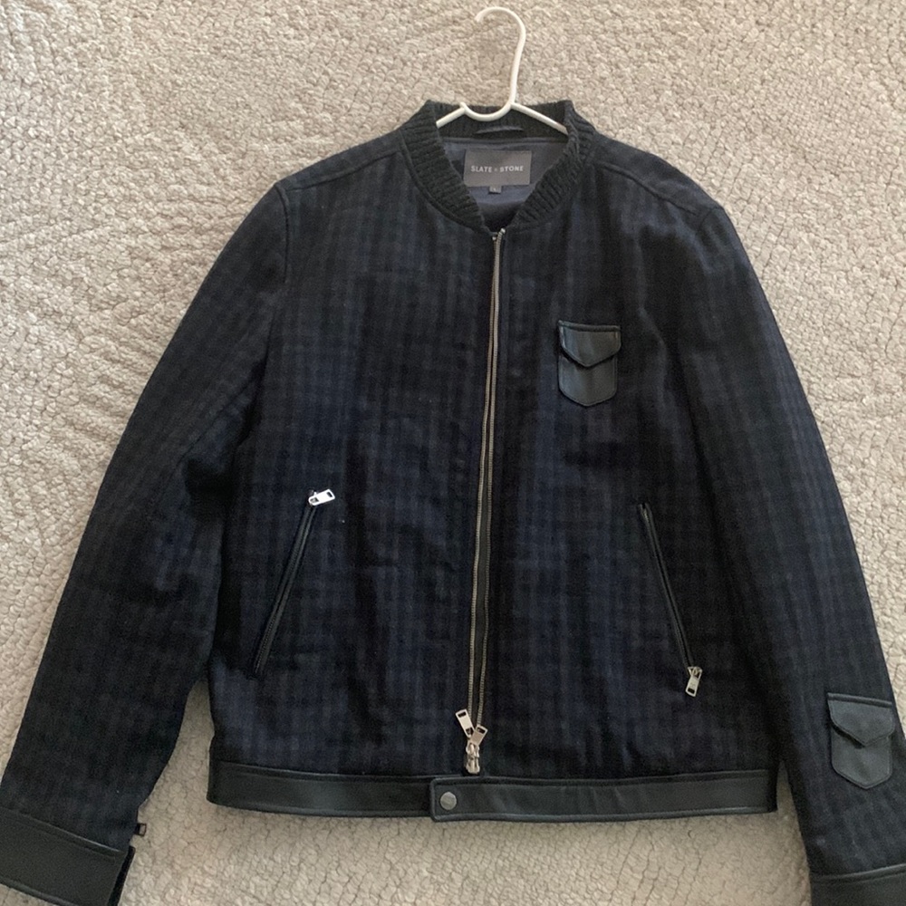Slate &Stone mens large wool jacket used once looks sharp
